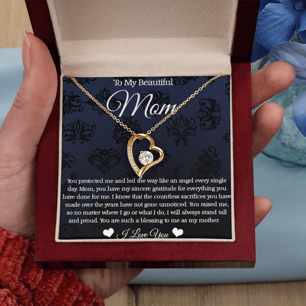 Mom - A Blessing - Forever Love Necklace