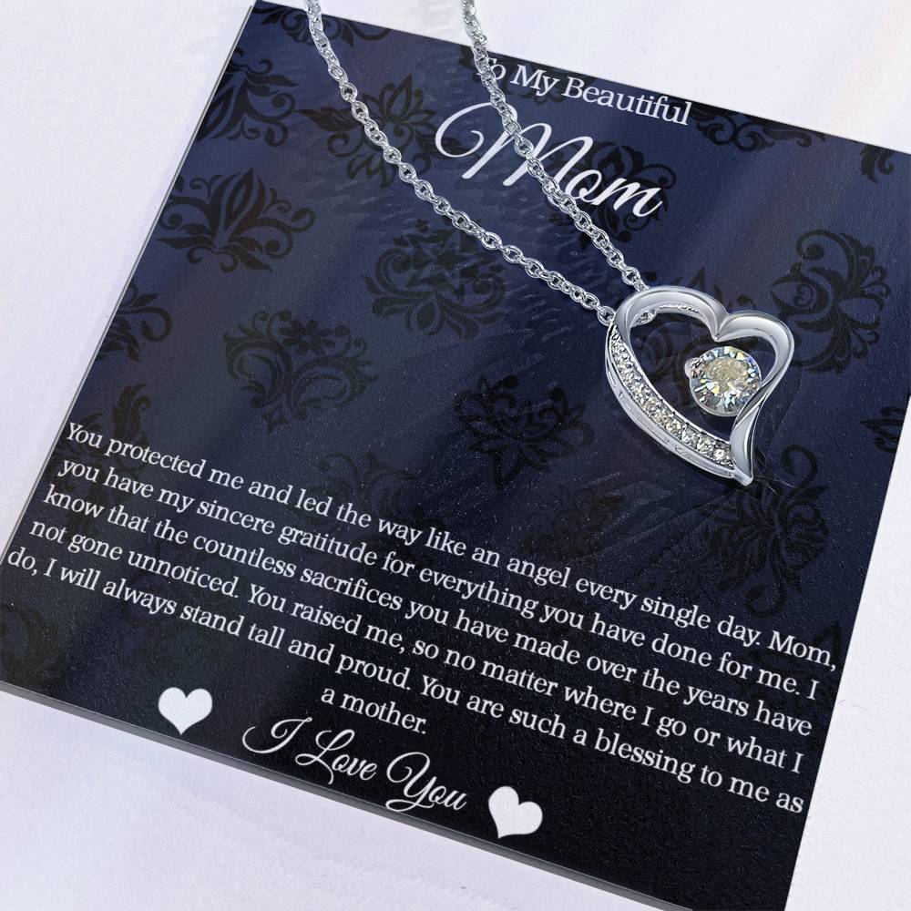 To My Beautiful Mom Necklace