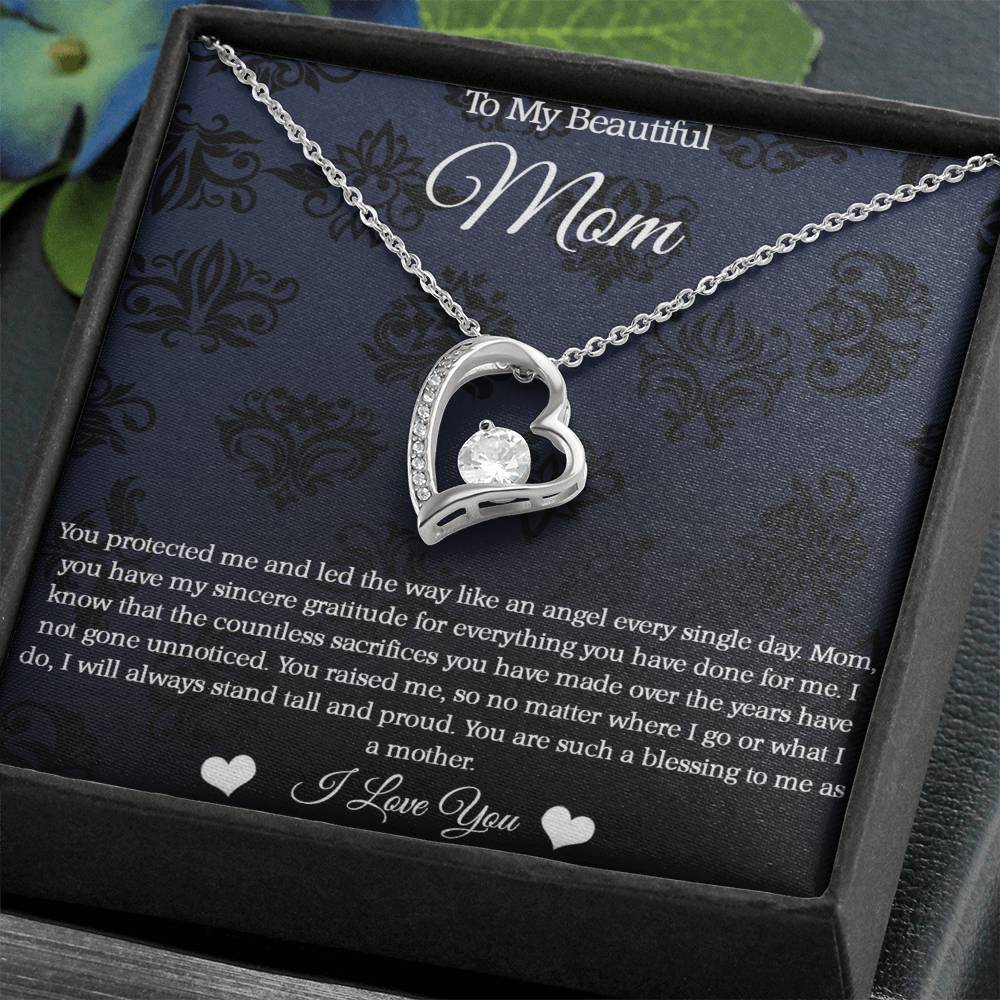 To My Beautiful Mom Necklace